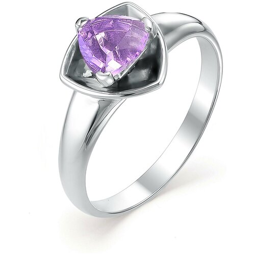 фото Алькор кольцо с аметистами из серебра 01-0371-00ам-00, размер 17.5