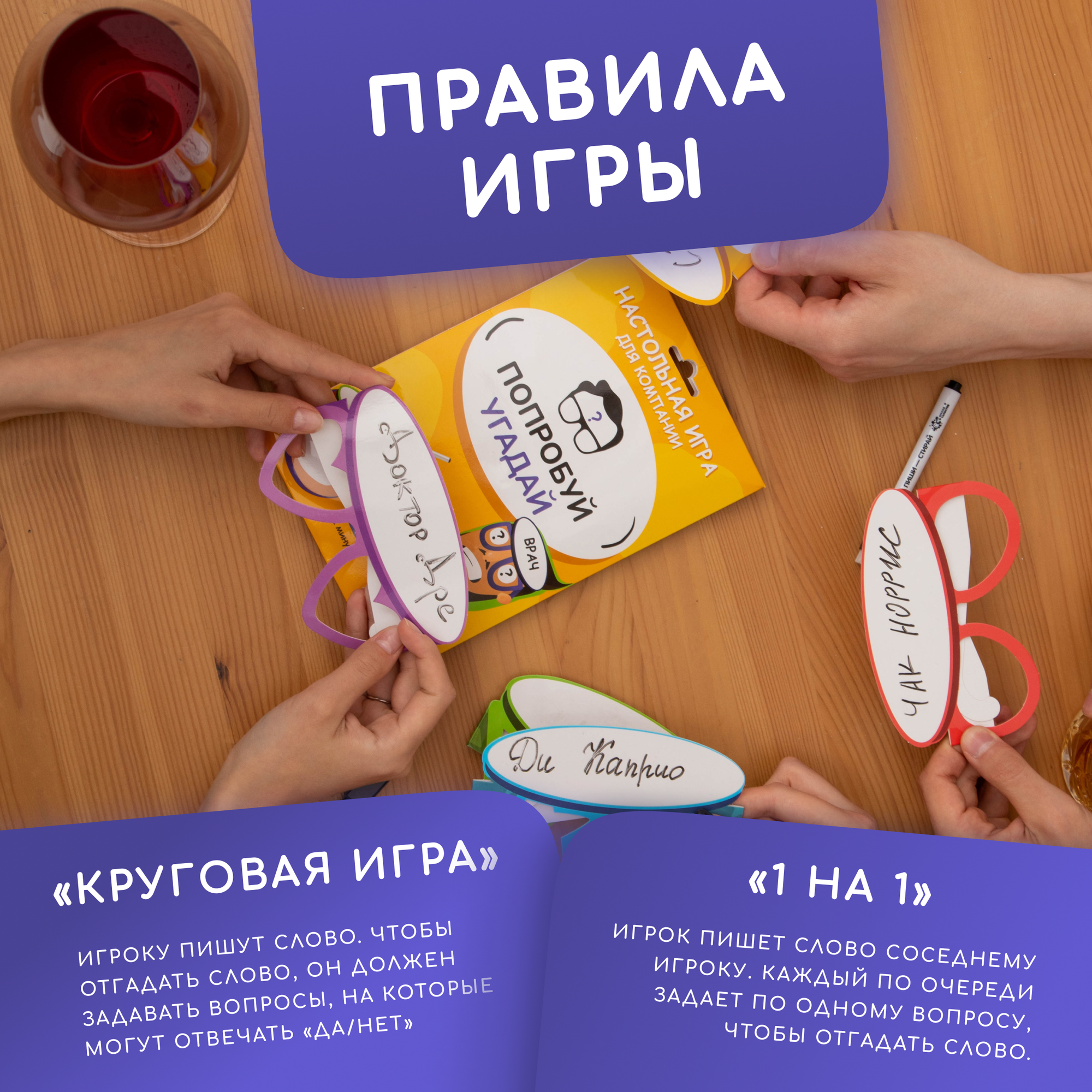 Настольные игры Попробуй угадай Кто Я, для детей и взрослых, для семьи, для вечеринок, подарок день рождения от Мемограм — фото 1