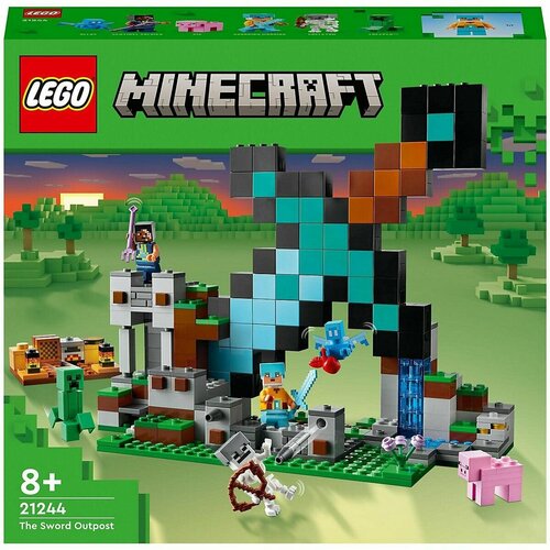 конструктор застава меча из 427 деталей Конструктор Lego Minecraft 21244 Застава Меча, 427 деталей, 8+