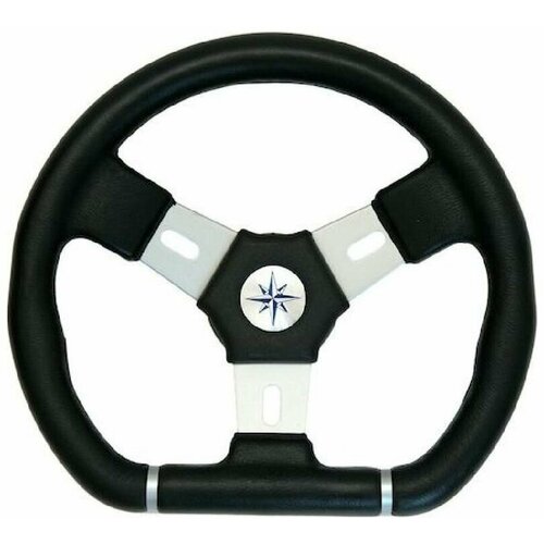 фото Колесо рулевое elba sport 320 мм, обод черный, спицы серебрянные volanti luisi