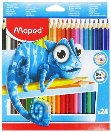 Карандаши цветные 24 шт. Maped PULSE 862254/862703 пластиковые