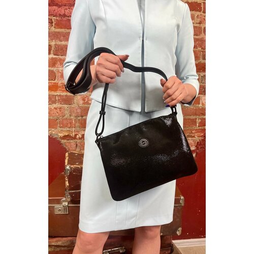 фото Сумка кросс-боди gilda tohetti, фактура матовая, черный