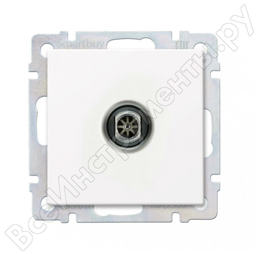 фото Розетка телевизионная белая "Нептун", SmartBuy