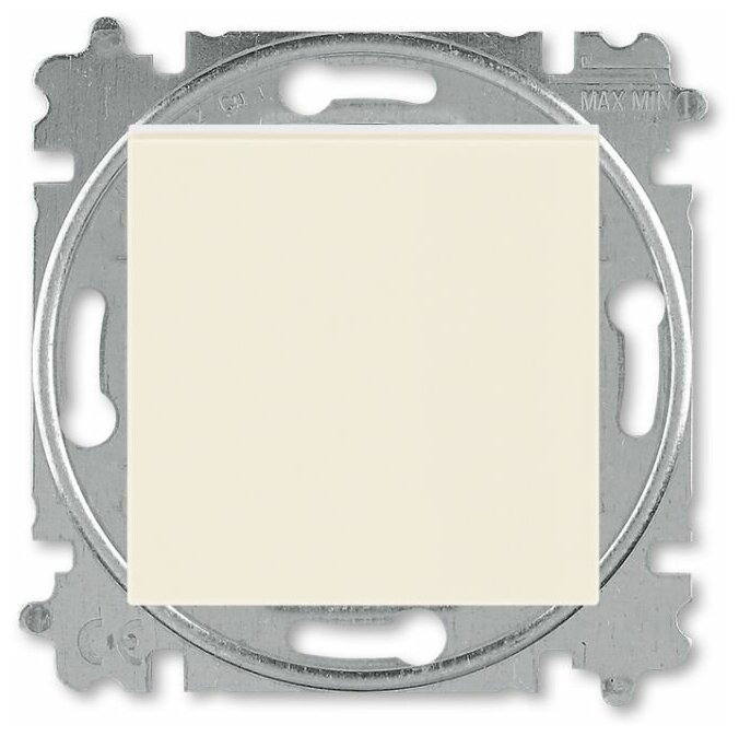 Выключатель одноклавишный LEVIT скрытой установки 10А схема 1 механизм с накладкой слоновая кость / белый 2CHH590145A6017 ABB