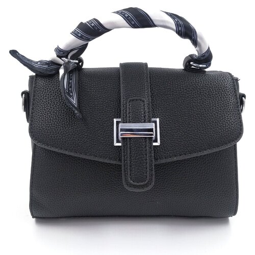 фото Сумка кросс-боди , фактура зернистая, черный а.в.