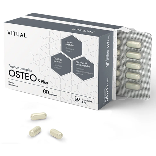 Vitual Laboratories Osteo 3 plus капс., 37 г, 60 шт., 1 уп.