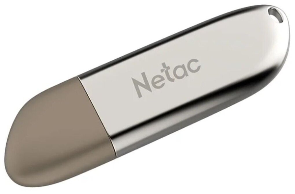 Флешка USB NETAC U352 128ГБ, USB3.0, серебристый [nt03u352n-128g-30pn]