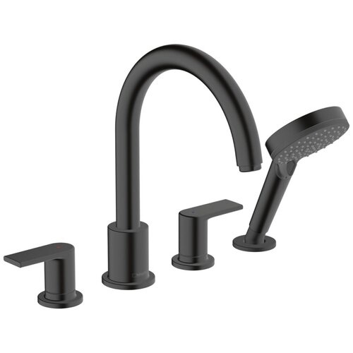 Смеситель для ванны Hansgrohe Vernis Shape 71459670 Черный матовый смеситель для ванны hansgrohe vernis shape 71668670 матовый черный