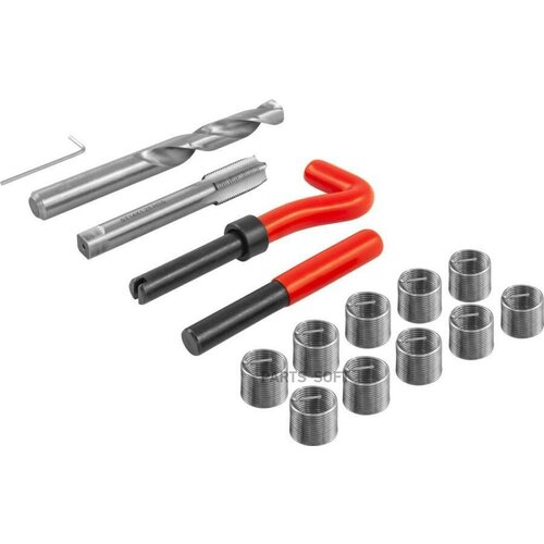 Инструмент для восстановления резьбы m14x1,25 15 предметов thorvik tris14125