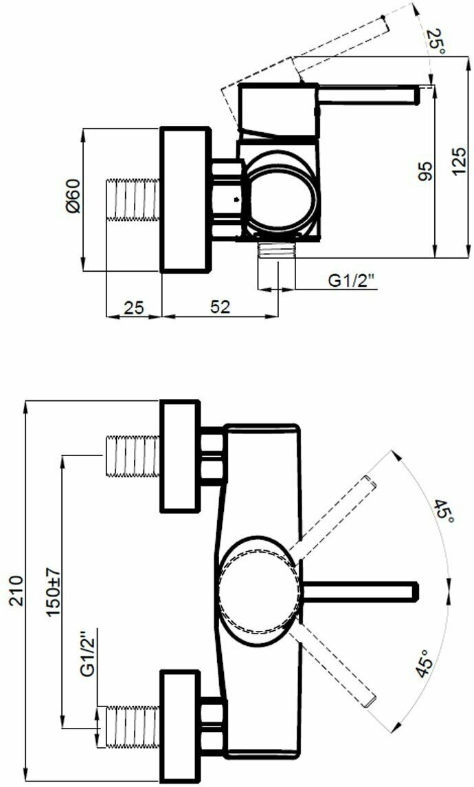 Смеситель для душа AZARIO TASCO, хром (AZ-15160631) - фотография № 4