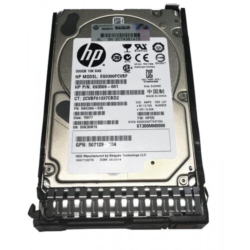 Жесткий диск HP 728712-B21 300Gb SAS 25 HDD 1278500₽
