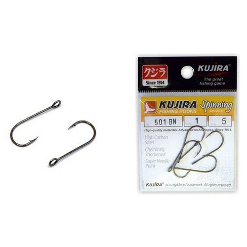 kujira fishing hooks крючок офсетный kujira spinning 505 bn размер 1 0 5шт Kujira fishing hooks Крючок KUJIRA SPINNING 501 BN (Размер # 1; 5шт )