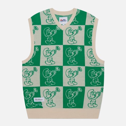 фото Жилет butter goods, силуэт свободный, размер l, зеленый