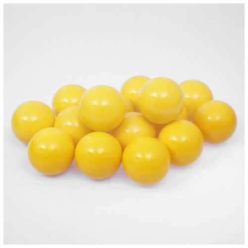 Шарики для сухого бассейна с рисунком, диаметр шара 7,5 см, набор 500 штук, цвет жёлтый 1512995 .