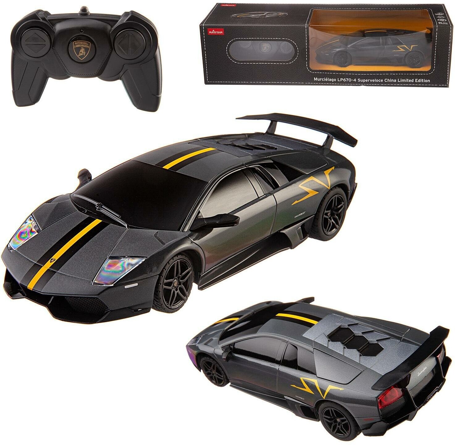 Машина р у 1:24 Lamborghini Superveloce LP670-4 limited version цвет серый металлик 2.4G 39001GR