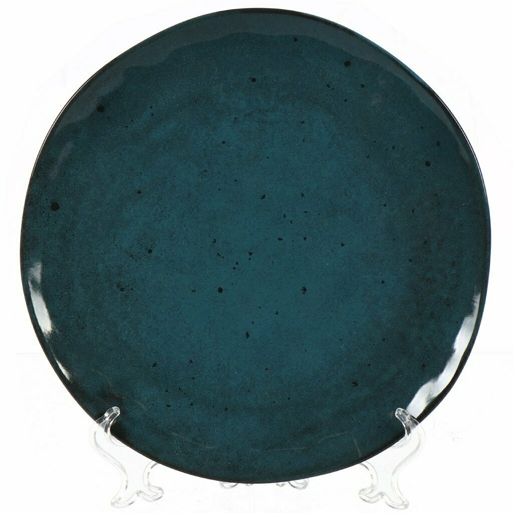 Тарелка обеденная, керамика, 26 см, Stone Turquoise, Fioretta, TDP570