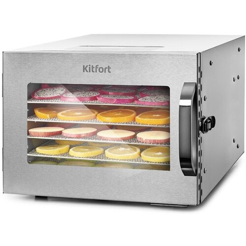 Сушка для фруктов и овощей Kitfort KT-1917 6под 400Вт нержавеющая сталь 1616200₽