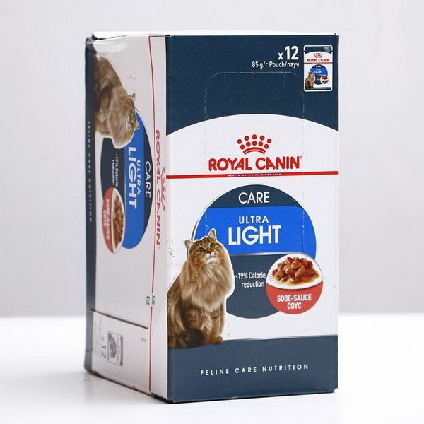 Royal Canin Ultra Light кусочки в соусе для кошек, склонных к полноте, 85г - фото №14