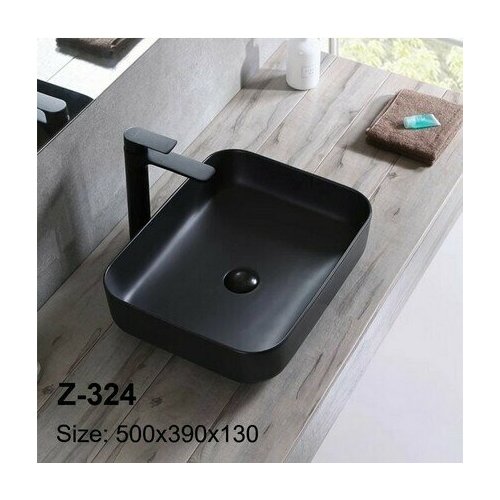 Раковина накладная Zandini Z-324 на столешницу для ванной комнаты без перелива керамическая матовая