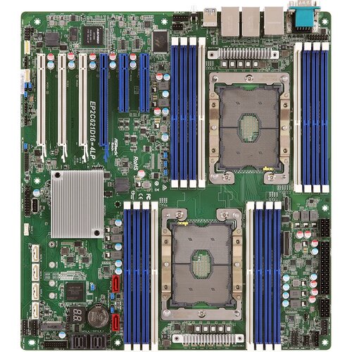 Материнская плата E-ATX ASRock EP2C621D16-4LP (2*LGA3647, C621, 16*DDR4 (2933), 13*SATA 6G, M.2, 6*PCIE, 4*Glan, IPMI lan, D-Sub, 4*USB 3.2)