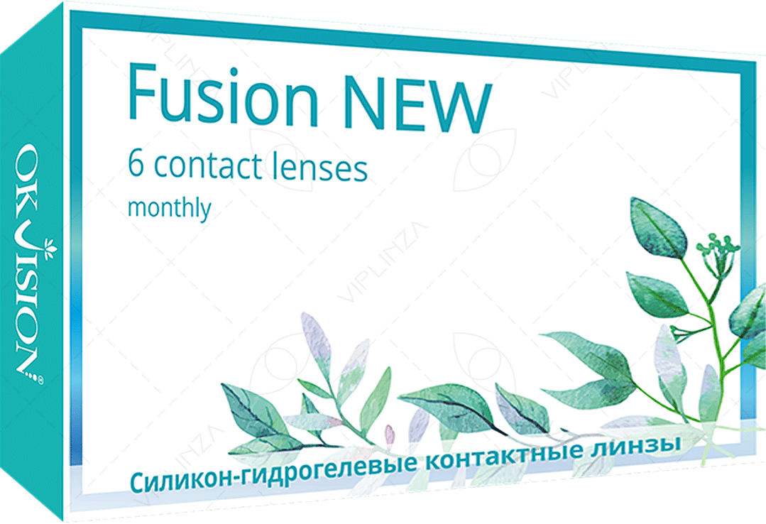 Контактные линзы FUSION NEW R 8.6, D -6.5, DIA 14.2, 6 линз