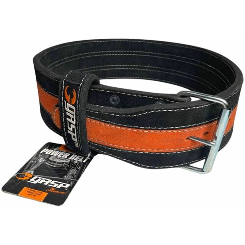 Пояс атлетический GASP Power Belt, Black/Flame, для спины, для спорта мужской/женский, для тяжелой атлетики и пауэрлифтинга, для поясницы Размер XXXL