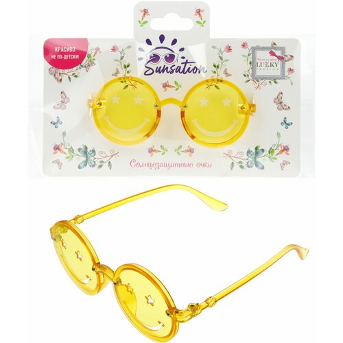 оптика lukky солнцезащитные очки цветочки Солнцезащитные очки Lukky, желтый