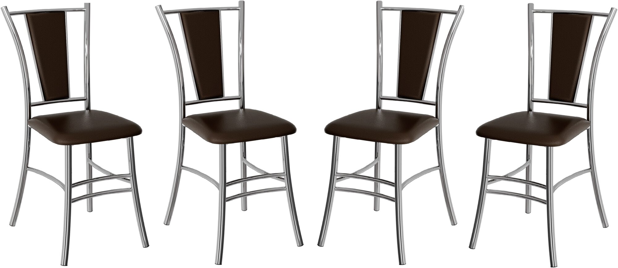 Комплект стульев Марсель 4 шт, экокожа шоколад