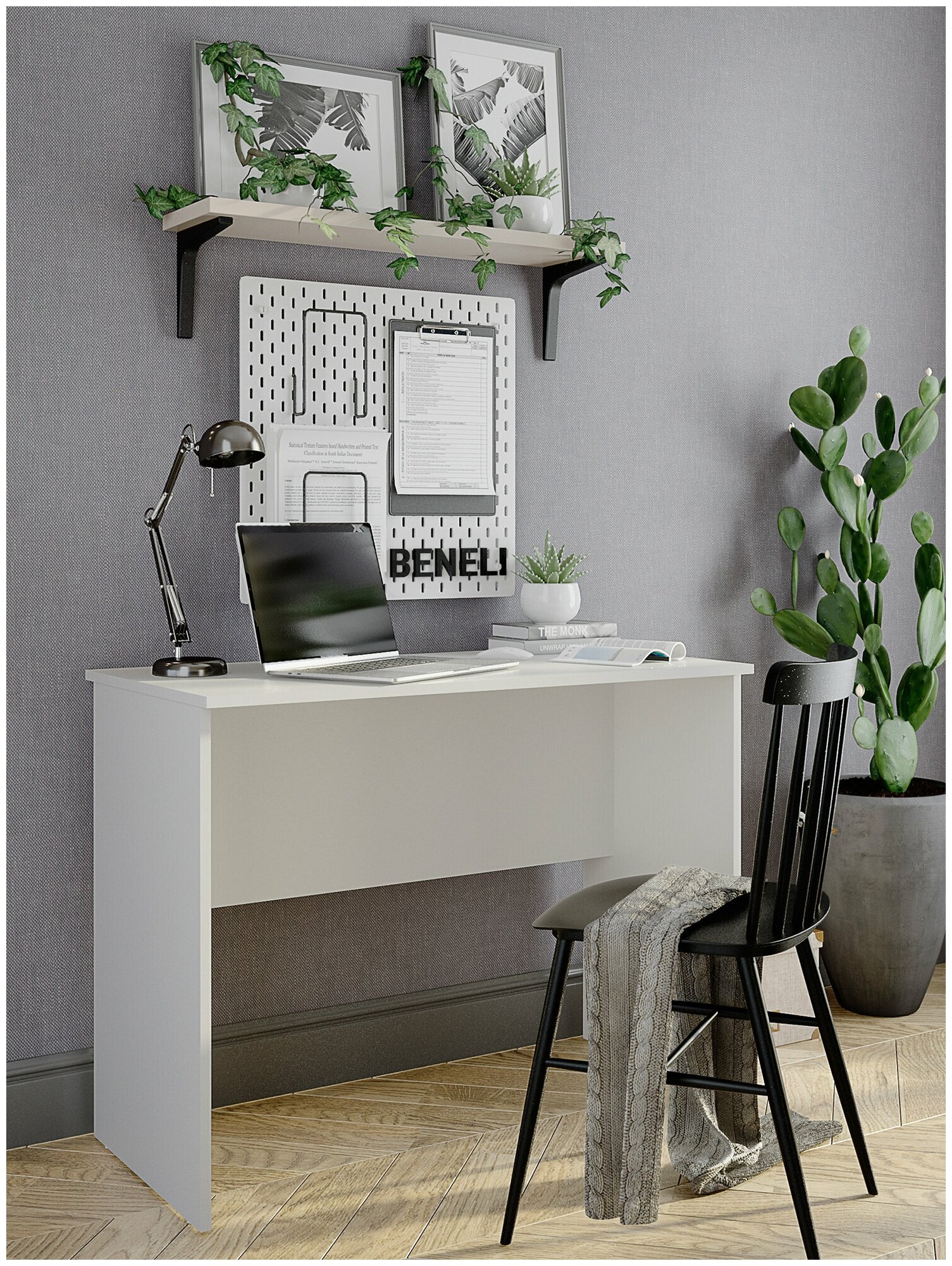 Письменный стол, компьютерный стол Beneli алекс, Белый, 100х50х76,2 см, 1 шт.