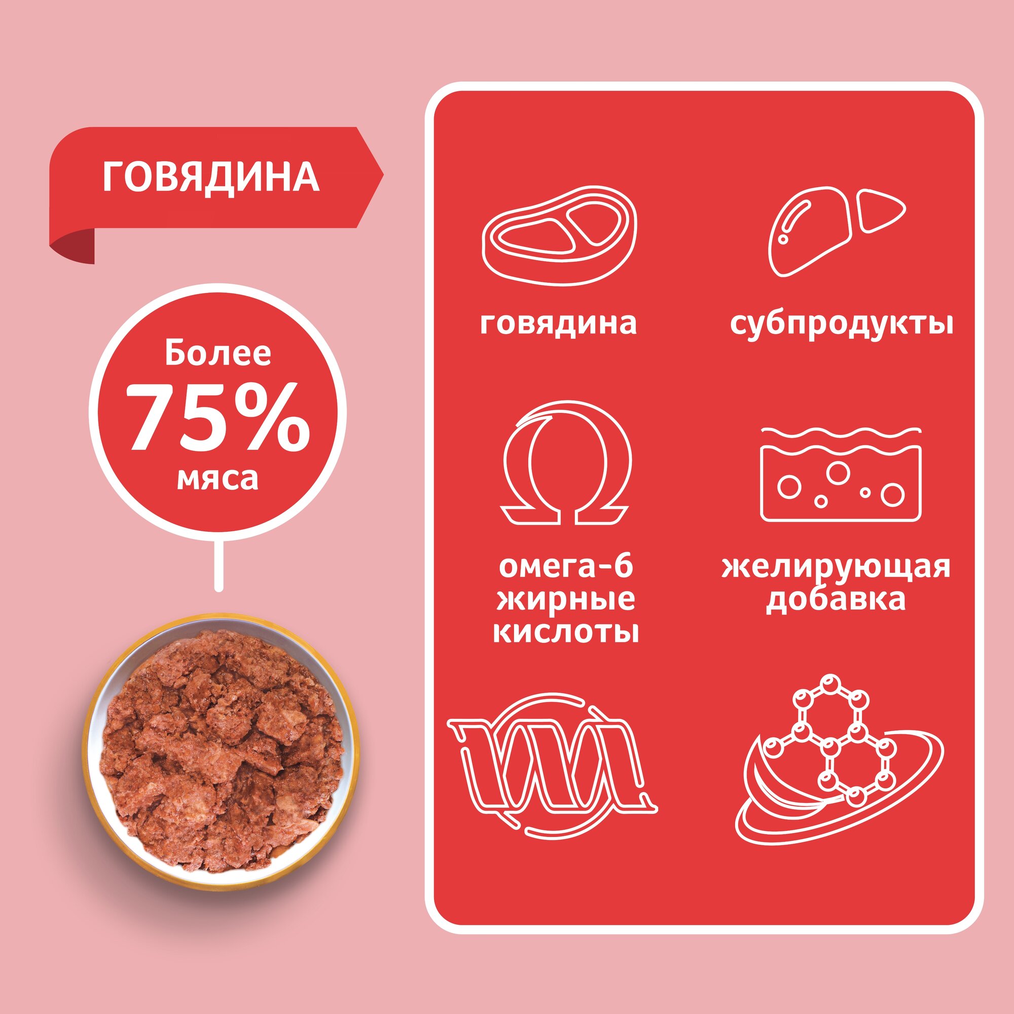 Корм для кошек "Мясное ассорти" говядина 250 г Зоогурман - фото №4