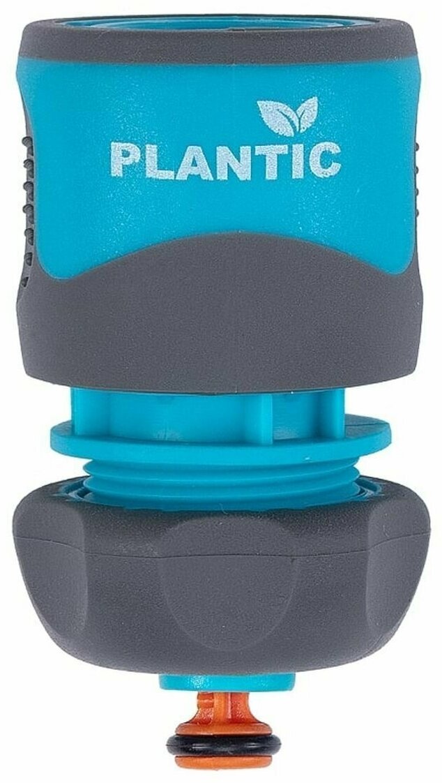 Коннектор Plantic light 1/2" 39369-01, с аквастопом, эргономичный дизайн с текстурированным покрытием Soft Touch,пластик, серый - фотография № 7