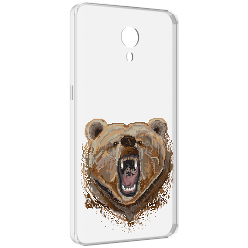 Чехол MyPads пиксельный медведь для Meizu M3 Note задняя-панель-накладка-бампер чехол mypads пивной медведь для meizu m3 note задняя панель накладка бампер