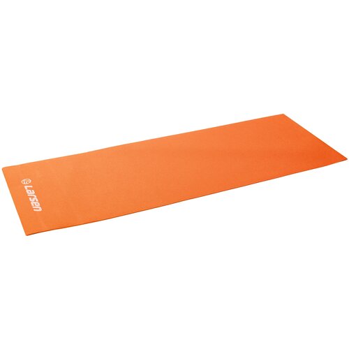 фото Коврик для фитнеса и йоги larsen pvc оранжевый р173х61х0,4см