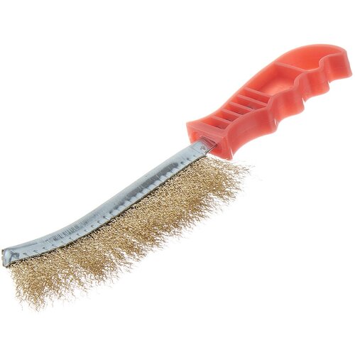 Корщетка ручная Hesler латунированная 265 мм с пластиковой ручкой 296₽