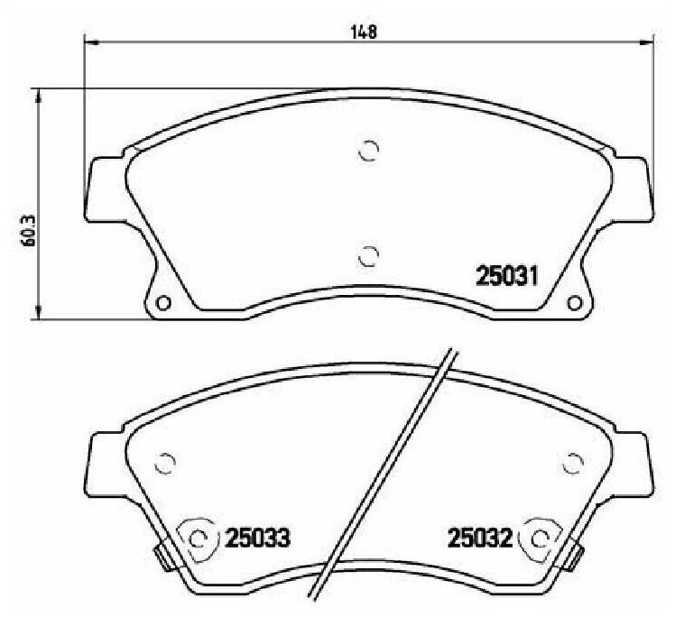 Колодки тормозные дисковые перед P59076