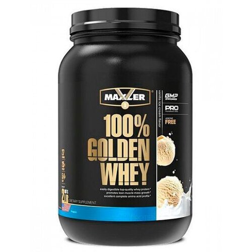 Maxler 100% Golden Whey, 908 гр. (малиновый чизкейк) сывороточный протеин maxler 100% golden whey 2270 г молочный шоколад