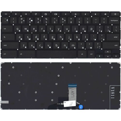 клавиатура для ноутбука hp chromebook 13 g1 черная Клавиатура для ноутбука HP Chromebook 14A-NA черная