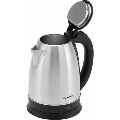 Чайник электрический StarWind SKS1051 1500Вт серебристый матовый и черный 211000₽