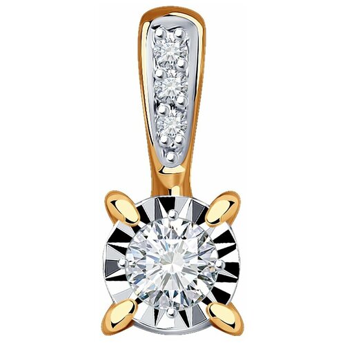 Подвеска Diamant из комбинированного золота с бриллиантами 51-230-01755-1