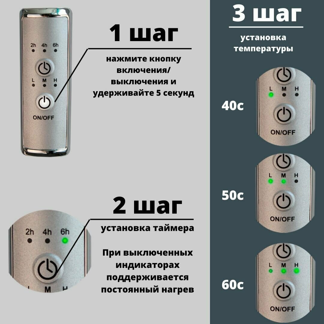 Полотенцесушитель электрический Маргроид В4 80 на 40 с полкой,хром, таймер, скрытое, универсальное подключение - фотография № 4