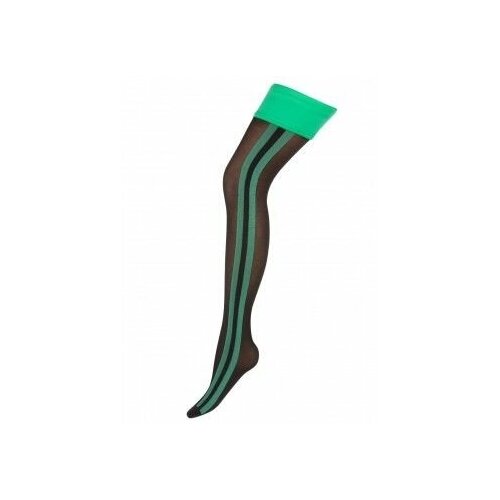 Чулки  CHARMANTE Фантазийные чулки Sin Sity 40 den (nero/verde), 40 den, размер L/XL, черный, зеленый