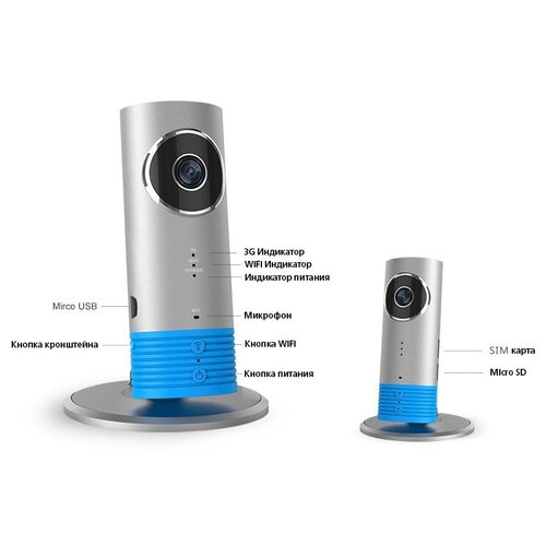Беспроводная (WiFI) камера видеонаблюдения Clever Dog (Верный Пес), 3G, P2P, цвет Черный, шт,