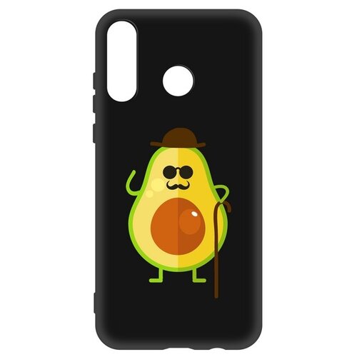 фото Чехол-накладка krutoff soft case авокадо деловой для huawei p30 lite/ honor 20 lite (ru)/ 20s/ 20e черный krutoff group