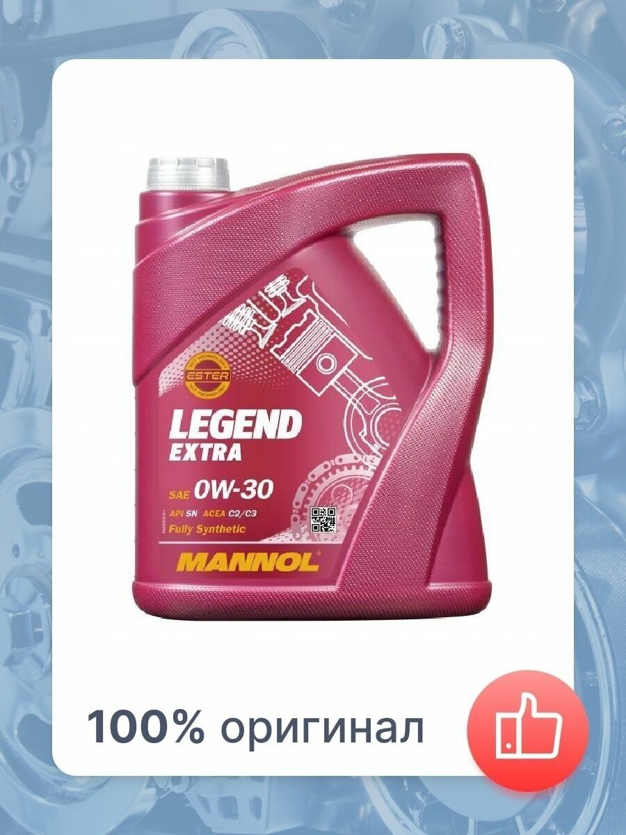 Синтетическое моторное масло Mannol 7919 Legend Extra 0W-30