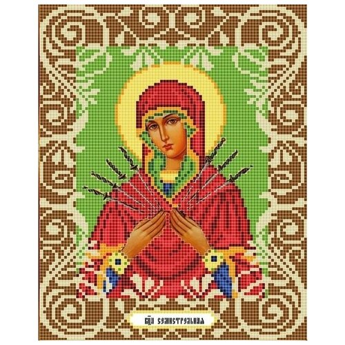 Рисунок на ткани Божья коровка Богородица Семистрельная, 20x25 см