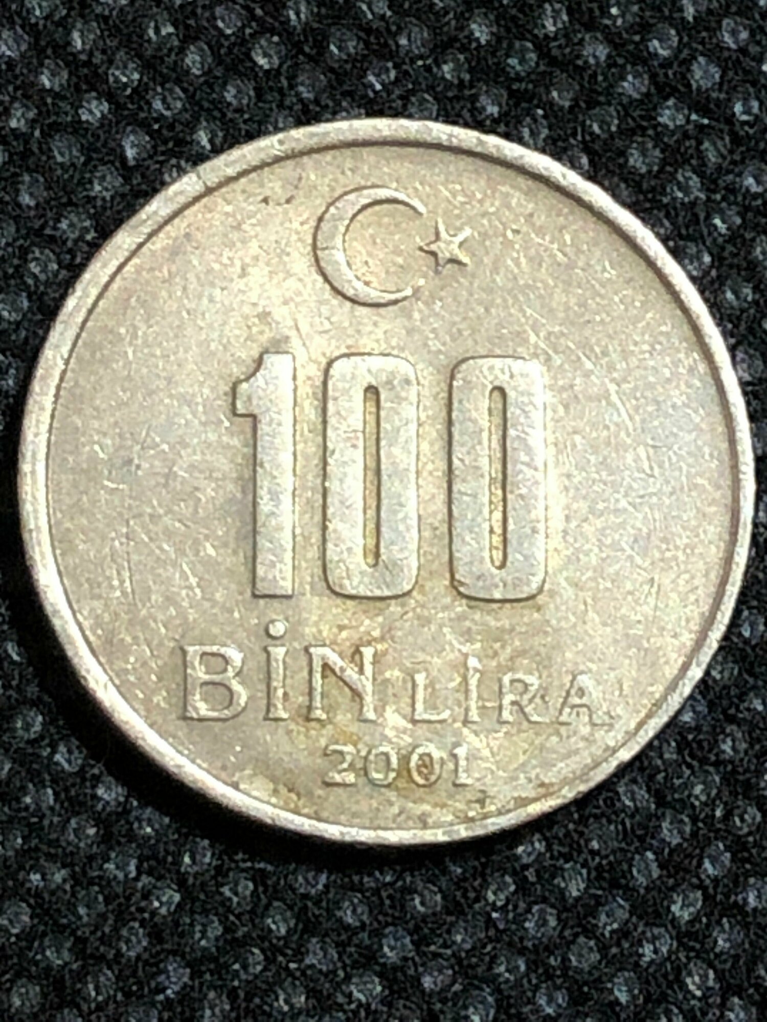 Монета Турция 100000 Лир 2001 год №2