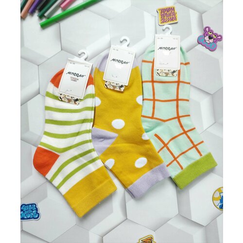 Носки MORRAH, 3 пары, размер 30/35, мультиколор