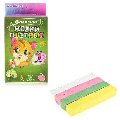 Мелки цветные 4шт прямоугольные 175₽