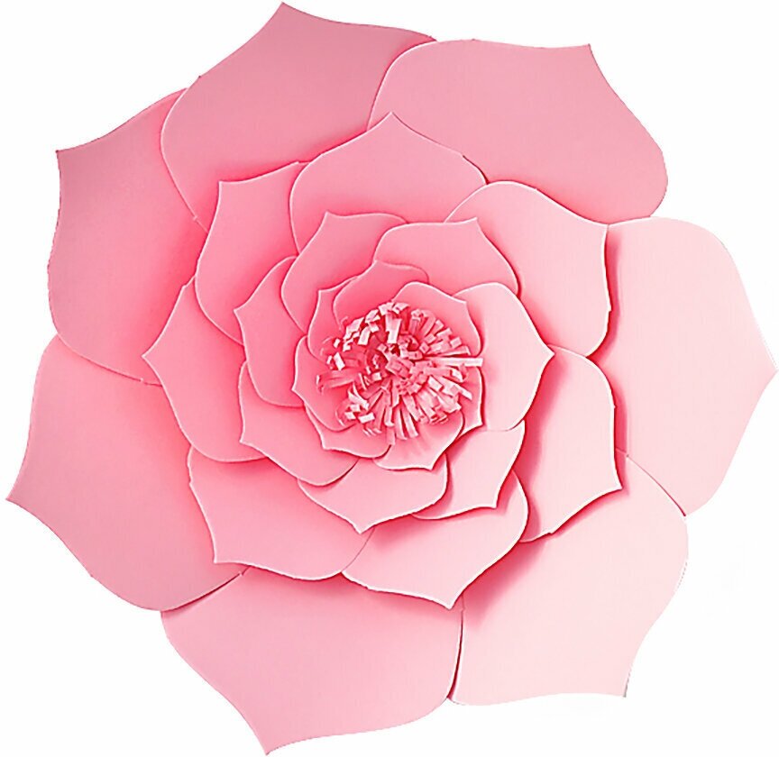 Бумажный фант Riota Цветок, розовый, 30 см, 1 шт.