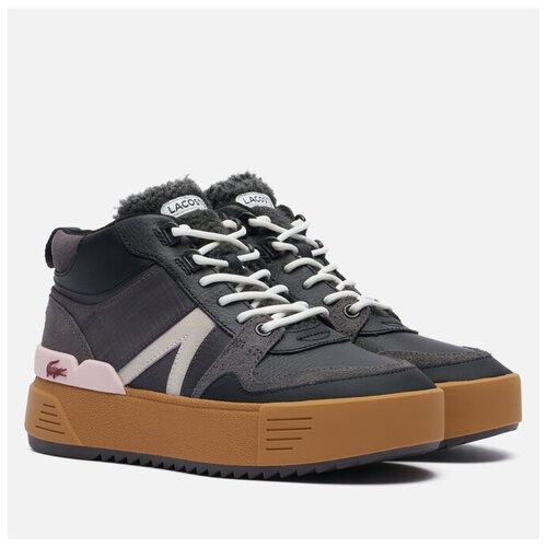 фото Женские ботинки lacoste l002 winter mid leather серый, размер 37.5 eu